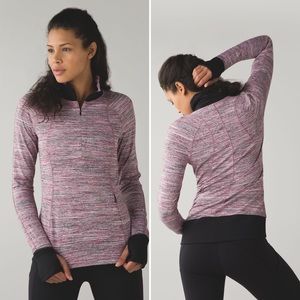 Lululemon Runderful 1/2 Zip Space Dye Camo Berry | Size 2